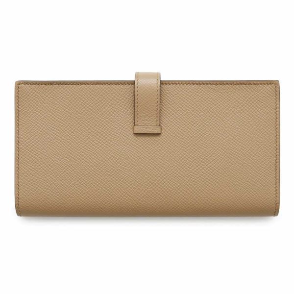エルメス 長財布 ベアンスフレ ヴェルソ チャイ/モーヴシルベストル/シルバー金具 エプソン U刻印