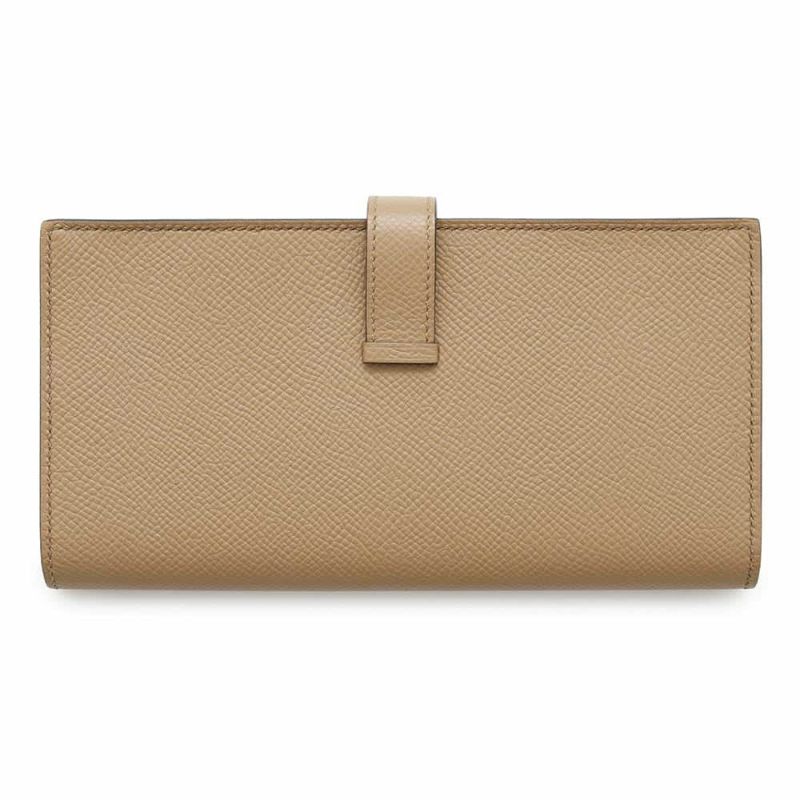 エルメス 長財布 ベアンスフレ ヴェルソ チャイ/モーヴシルベストル/シルバー金具 エプソン U刻印