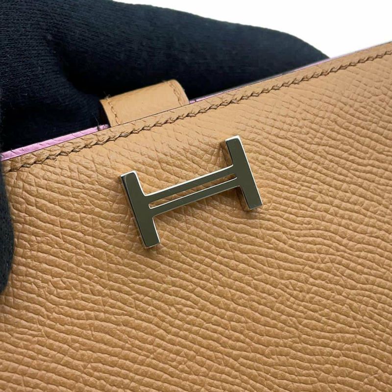 エルメス 長財布 ベアンスフレ ヴェルソ チャイ/モーヴシルベストル/シルバー金具 エプソン U刻印