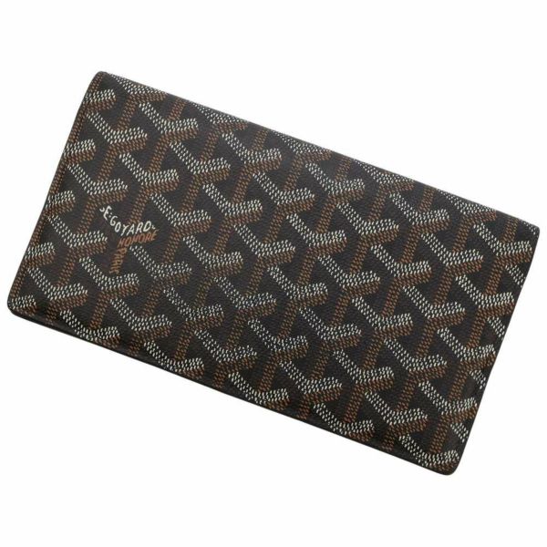 ゴヤール 長財布 リシュリュー ヘンリーボーン PVC レザー GOYARD 財布 二つ折り 黒