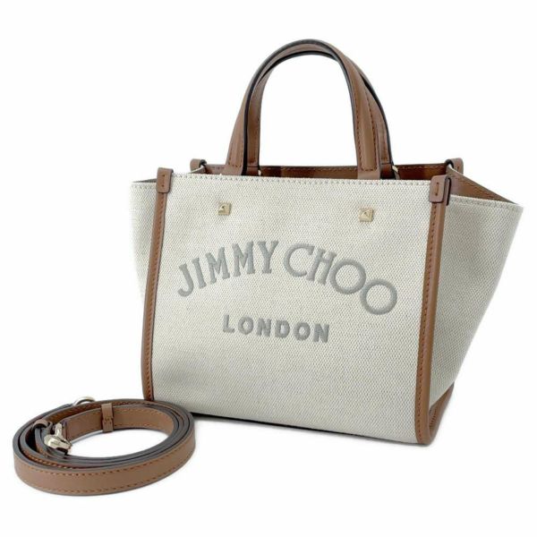 JIMMY CHOO パイソンシルバーハンドル/ショルダー2WAYバッグ