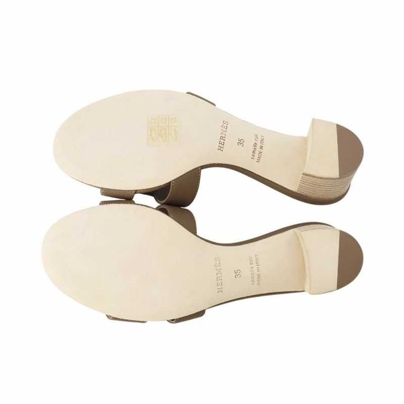 エルメス サンダル オアジス Oasis レザー レディースサイズ35 HERMES 靴