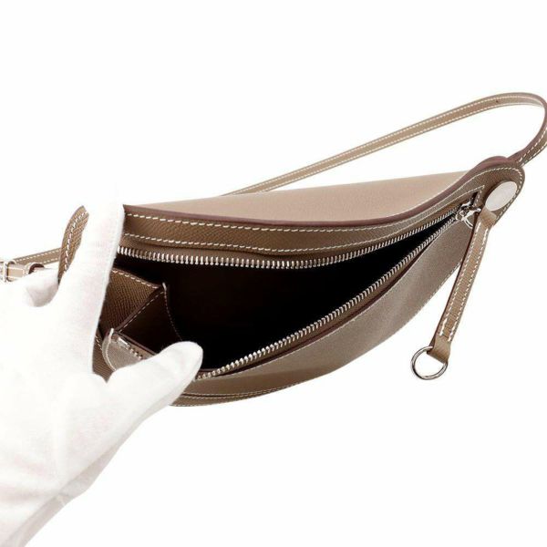 エルメス ショルダーバッグ プティットコース エトゥープ/シルバー金具 エプソン W刻印 ボディバッグ