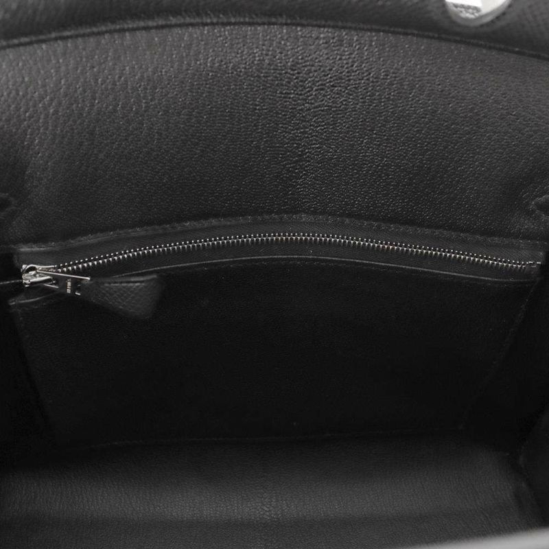 エルメス バーキン25 セリエ ブラック/シルバー金具 エプソン W刻印 HERMES Birkin ハンドバッグ  黒