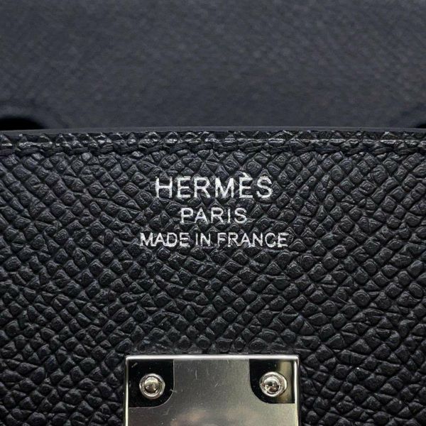 エルメス バーキン25 セリエ ブラック/シルバー金具 エプソン W刻印 HERMES Birkin ハンドバッグ  黒