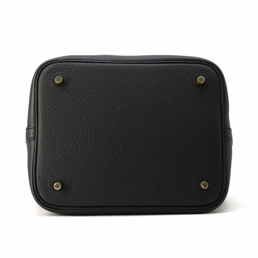 エルメス ハンドバッグ ピコタンロックMM ブラック/ゴールド金具 トリヨンクレマンス K刻印 黒