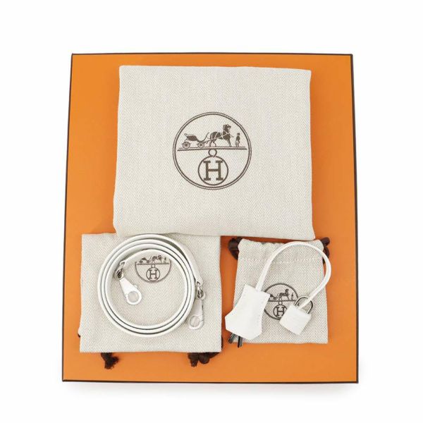 エルメス ハンドバッグ ケリー28 外縫い エクリュ/ニューホワイト/シルバー金具 トワルアッシュ/スイフト B刻印 2wayショルダー白