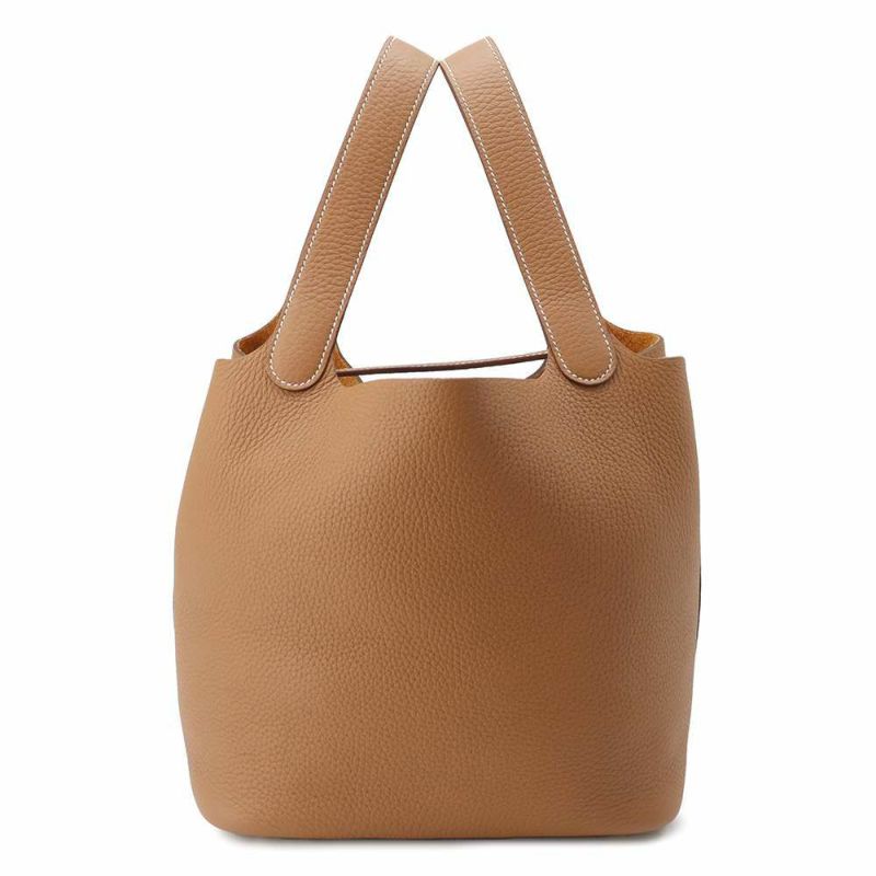 エルメス ハンドバッグ ピコタンロックMM ゴールド/ゴールド金具 トリヨンクレマンス W刻印 HERMES トートバッグ
