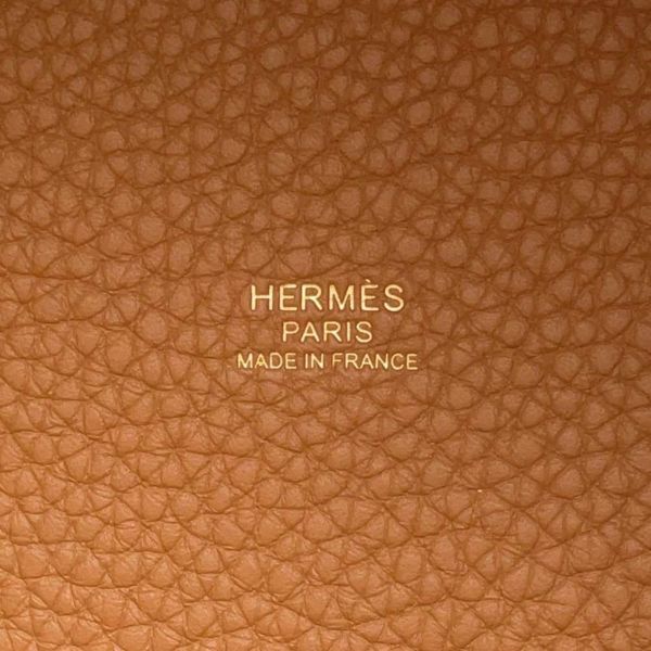 エルメス ハンドバッグ ピコタンロックMM ゴールド/ゴールド金具 トリヨンクレマンス W刻印 HERMES トートバッグ