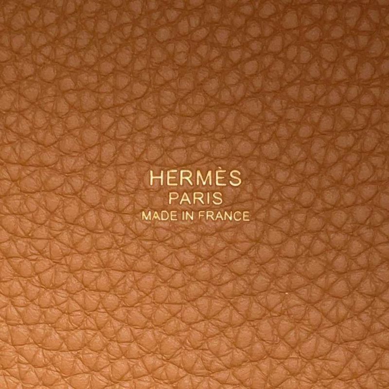 エルメス ハンドバッグ ピコタンロックMM ゴールド/ゴールド金具 トリヨンクレマンス W刻印 HERMES トートバッグ