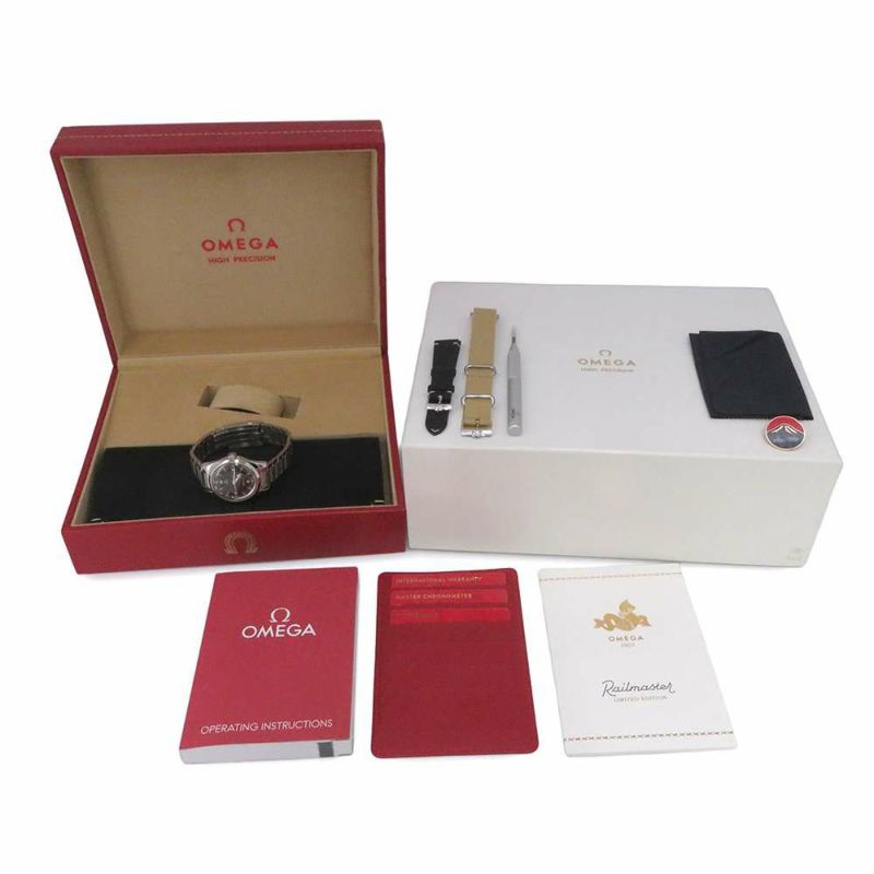 オメガ シーマスター レイルマスター 1957 トリロジー 60周年記念 限定3557本 220.10.38.20.01.002 黒文字盤