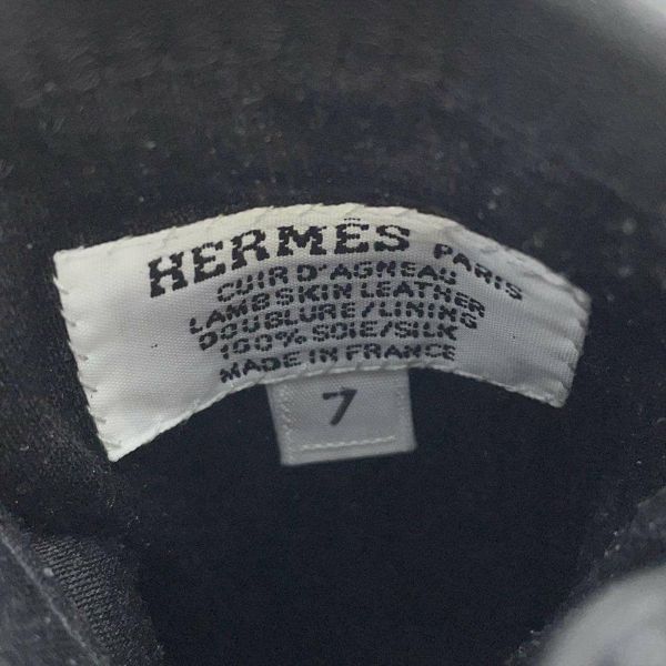 エルメス グローブ ドリームラブ ラムスキン レディースサイズ7 HERMES 手袋 黒