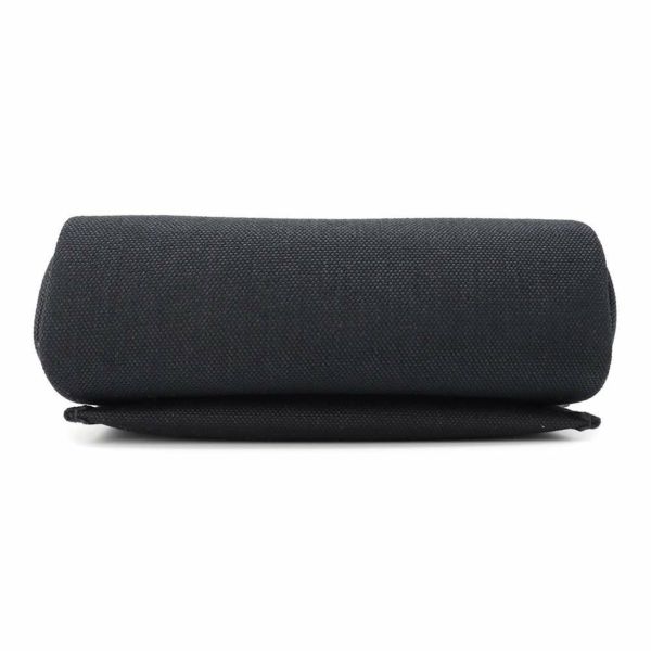 エルメス ショルダーバッグ エールバッグジップ ミニ ブラック/シルバー金具 トワルミリタリー/ヴァッシュハンター W刻印 黒