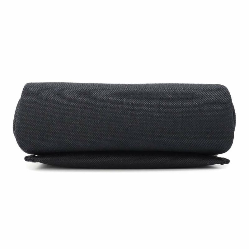 エルメス ショルダーバッグ エールバッグジップ ミニ ブラック/シルバー金具 トワルミリタリー/ヴァッシュハンター W刻印 黒