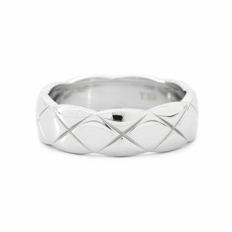 シャネル リング ココ クラッシュ コレクション リング ミディアム K18WGホワイトゴールド サイズ59 J10570 CHANEL 指輪 ジュエリー