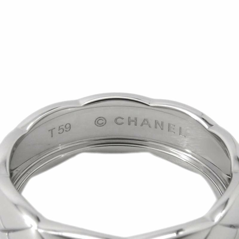 シャネル リング ココ クラッシュ コレクション リング ミディアム K18WGホワイトゴールド サイズ59 J10570 CHANEL 指輪 ジュエリー