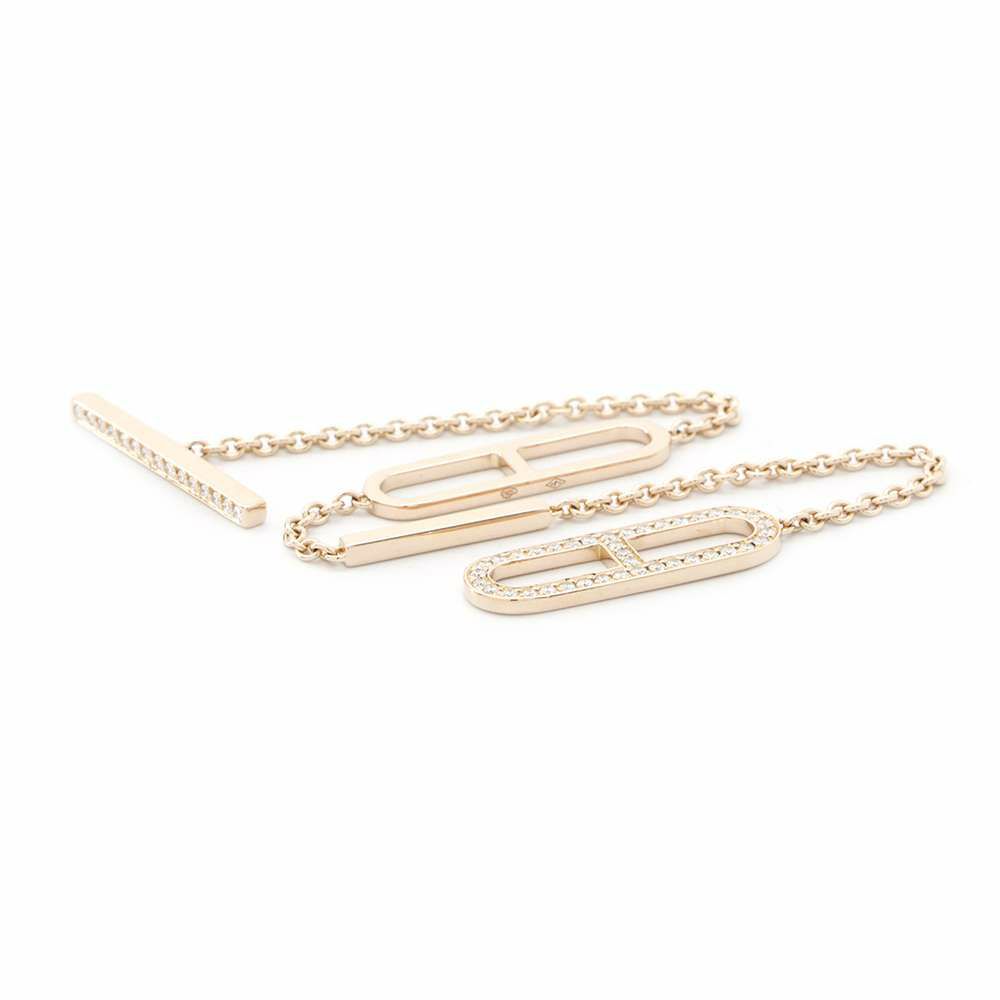 エルメス ブレスレット エヴァーシェーヌダンクル ブレスレット ダイヤ 54P 0.37ct K18PG HERMES ジュエリー