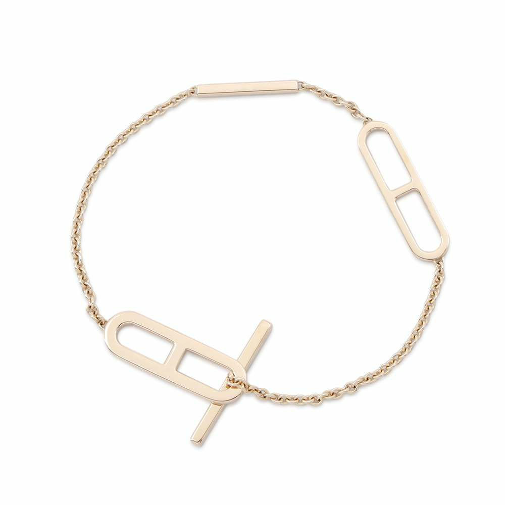 エルメス ブレスレット エヴァーシェーヌダンクル ブレスレット ダイヤ 54P 0.37ct K18PG HERMES ジュエリー