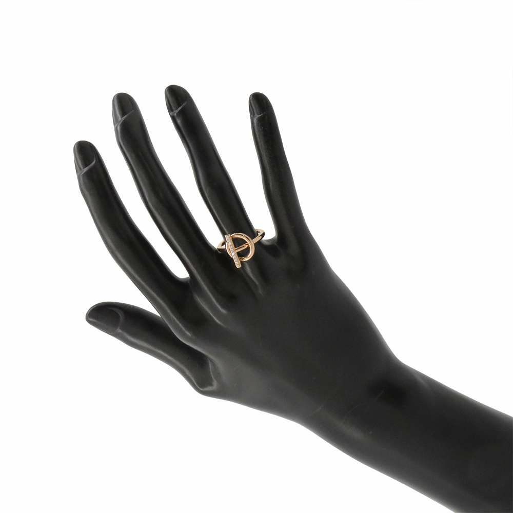 エルメス リング エシャペPM ダイヤモンド 10P 計0.07ct K18PGピンクゴールド リングサイズ50 HERMES ジュエリー