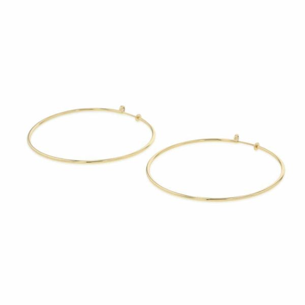 ティファニー ピアス エルサ ペレッティ フープ ピアス ミディアム ダイヤモンド 計0.10ct K18YG 60018046 Tiffany&Co.