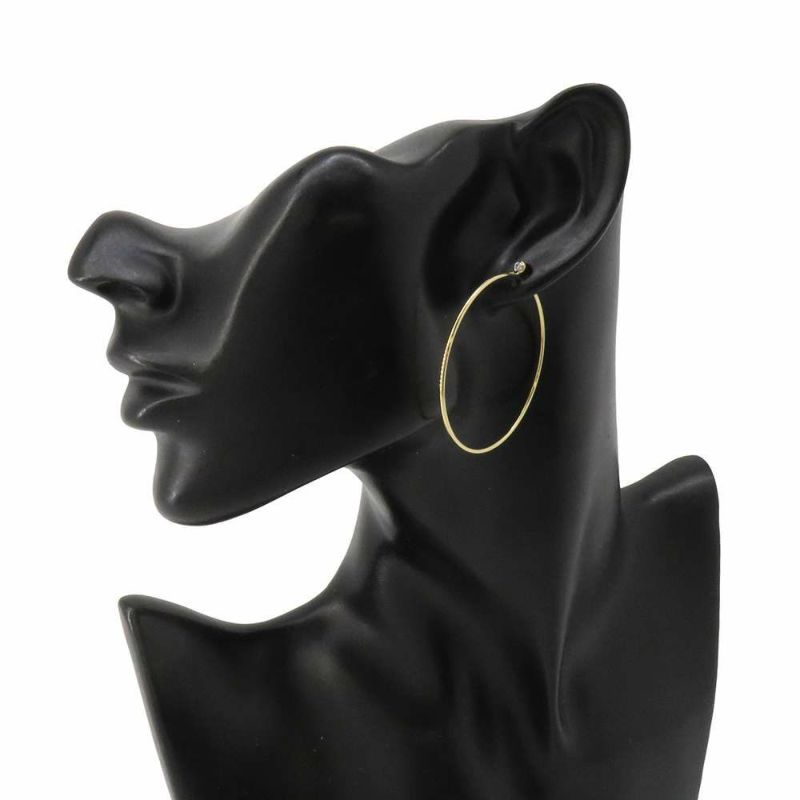 ティファニー ピアス エルサ ペレッティ フープ ピアス ミディアム ダイヤモンド 計0.10ct K18YG 60018046 Tiffany&Co.