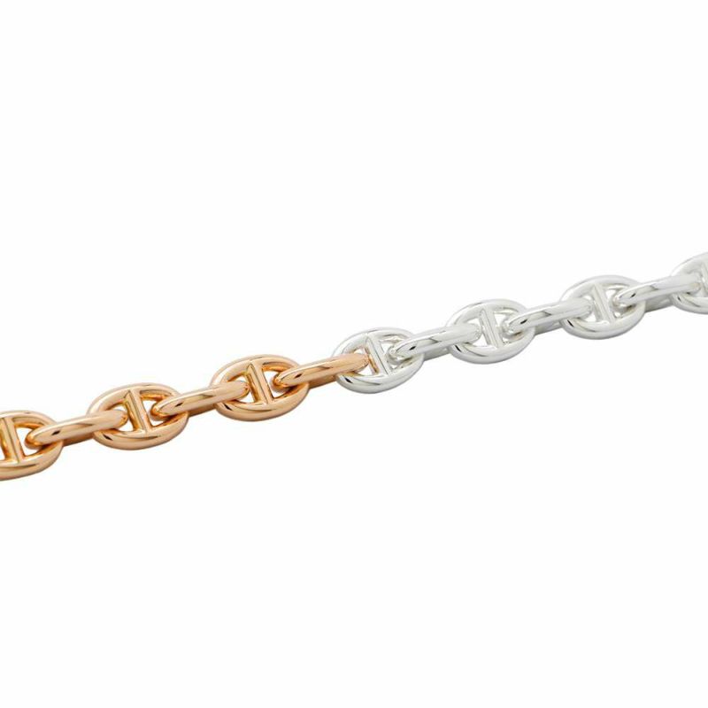 エルメス ブレスレット シェーヌダンクル ドゥブルトゥール PM 37コマ SV925シルバー/K18PGピンクゴールド HERMES