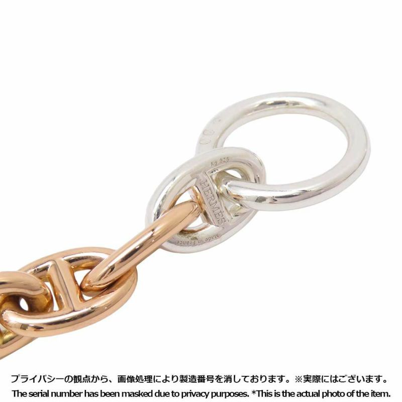 エルメス ブレスレット シェーヌダンクル ドゥブルトゥール PM 37コマ SV925シルバー/K18PGピンクゴールド HERMES