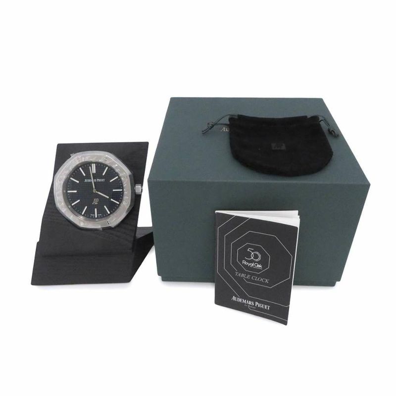 オーデマピゲ ロイヤルオーク テーブルクロック 50周年記 世界限定2250本 ブルー文字盤 置時計