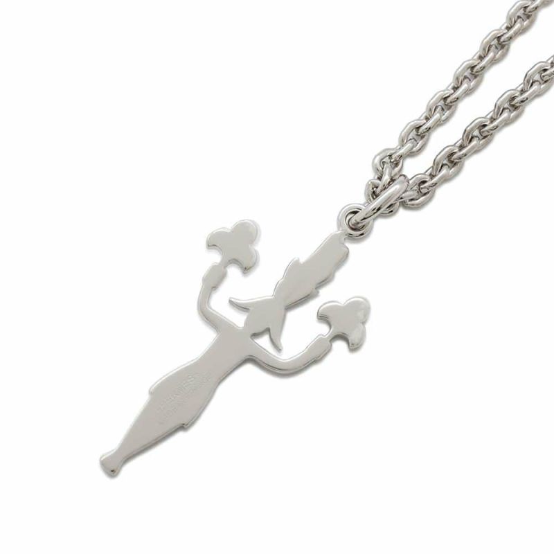 エルメス ネックレス 花火師 カザックニュイ/シルバー金具 HERMES アクセサリー メンズ