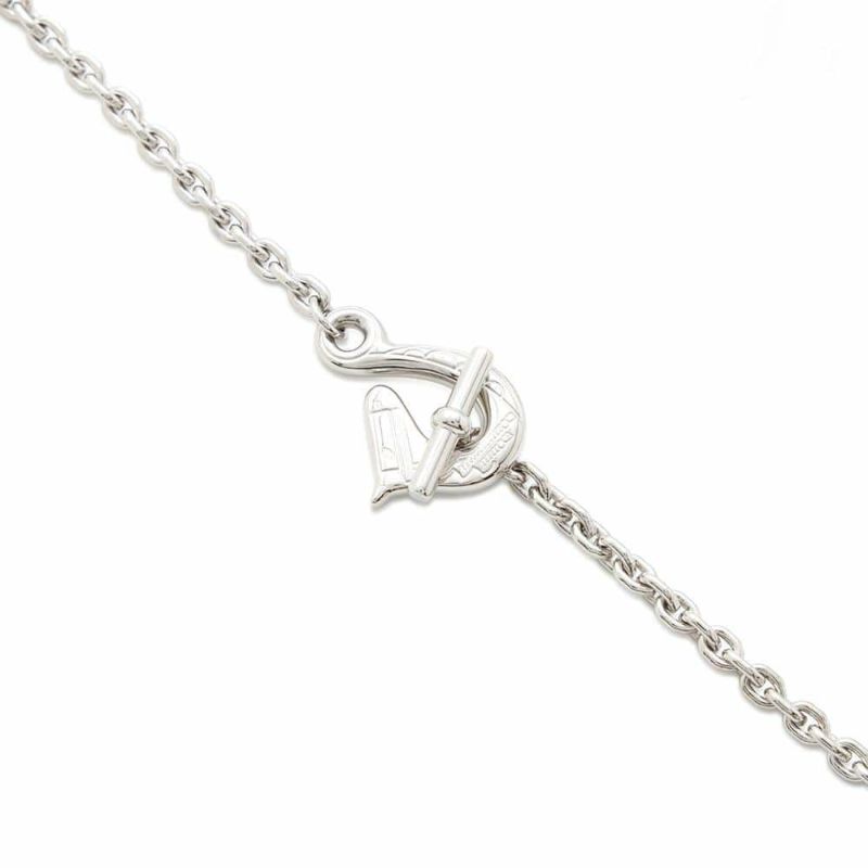 エルメス ネックレス 花火師 カザックニュイ/シルバー金具 HERMES アクセサリー メンズ