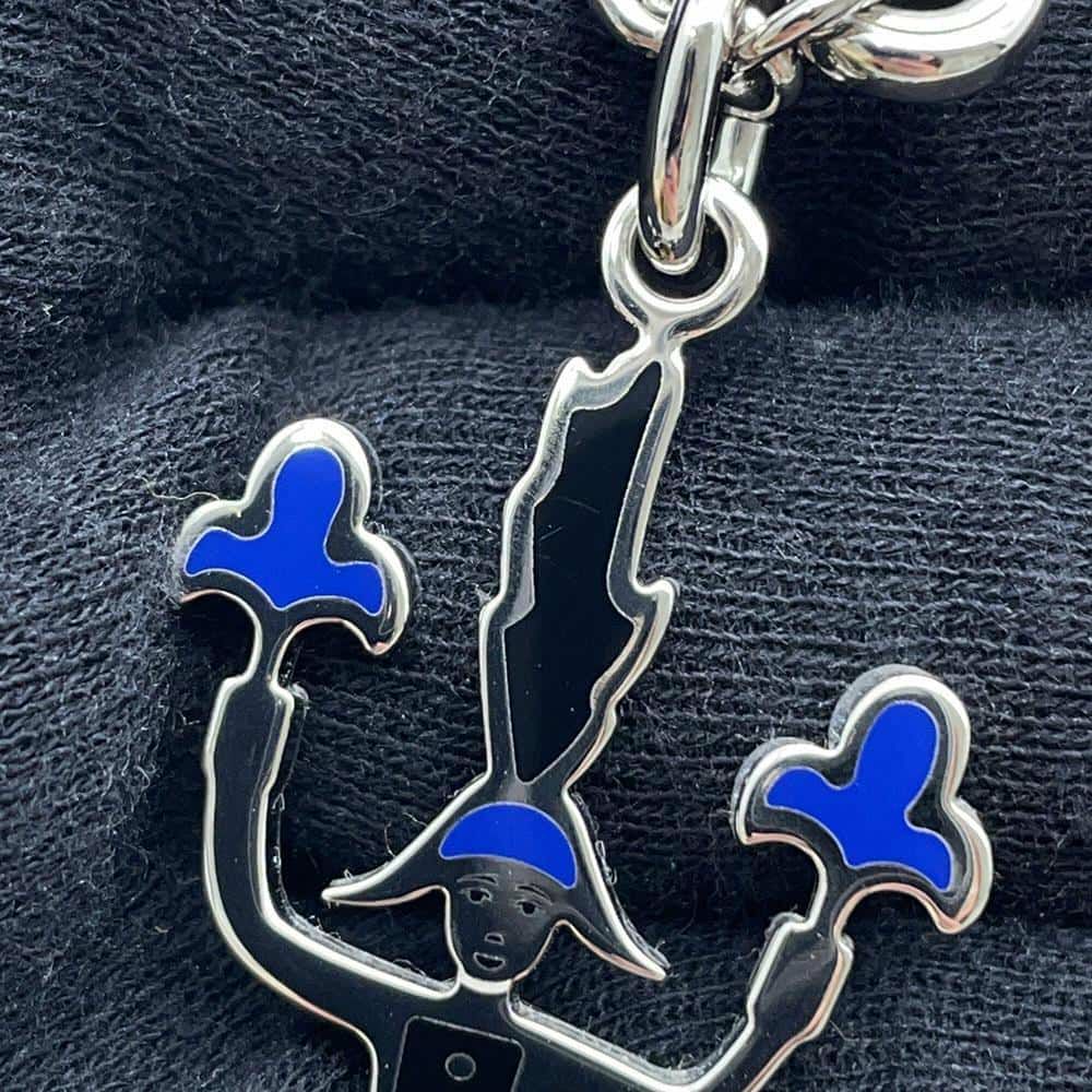 エルメス ネックレス 花火師 カザックニュイ/シルバー金具 HERMES アクセサリー メンズ