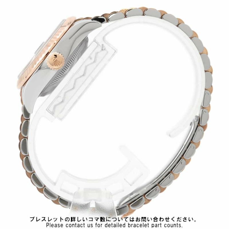 ロレックス レディ デイトジャスト SS/K18PG エバーローズゴールド 279171G オリーブグリーン文字盤 10PD