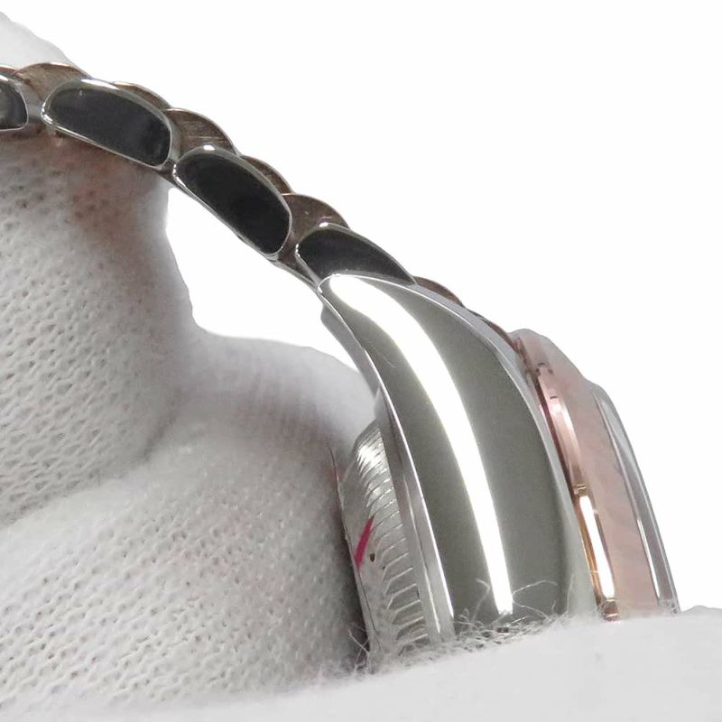 ロレックス レディ デイトジャスト SS/K18PG エバーローズゴールド 279171G オリーブグリーン文字盤 10PD