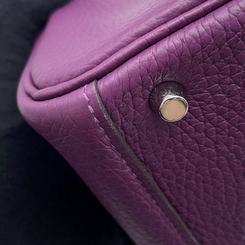 エルメス リンディ ミニ アネモネ/シルバー金具 トリヨンクレマンス U刻印 HERMES 2wayショルダー