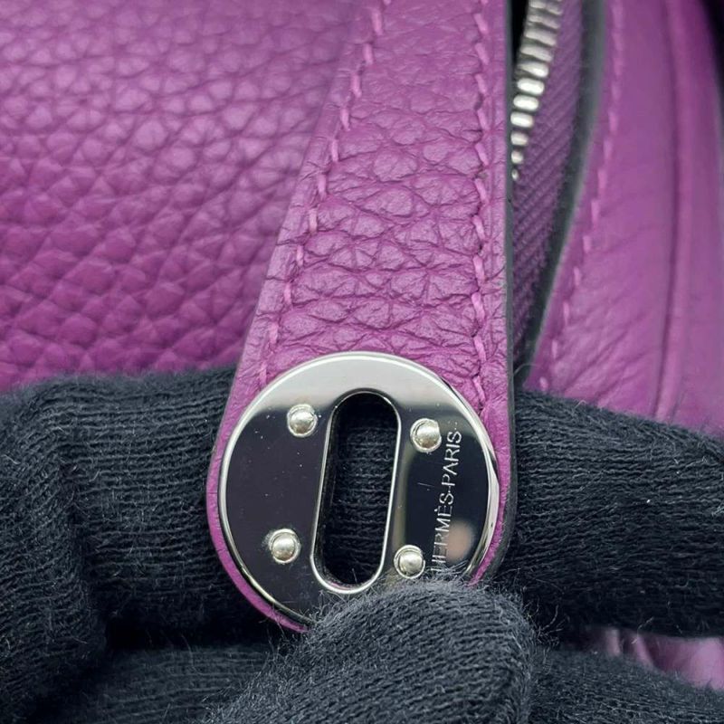 エルメス リンディ ミニ アネモネ/シルバー金具 トリヨンクレマンス U刻印 HERMES 2wayショルダー