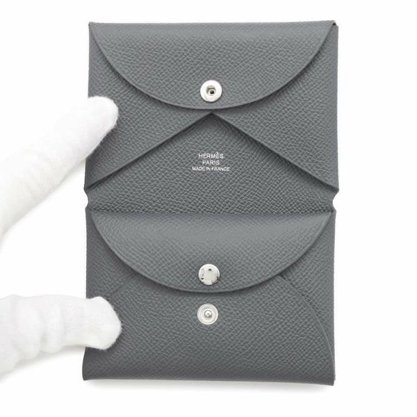 エルメス コインケース カルヴィ デュオ アルドワーズ/シルバー金具 エプソン W刻印