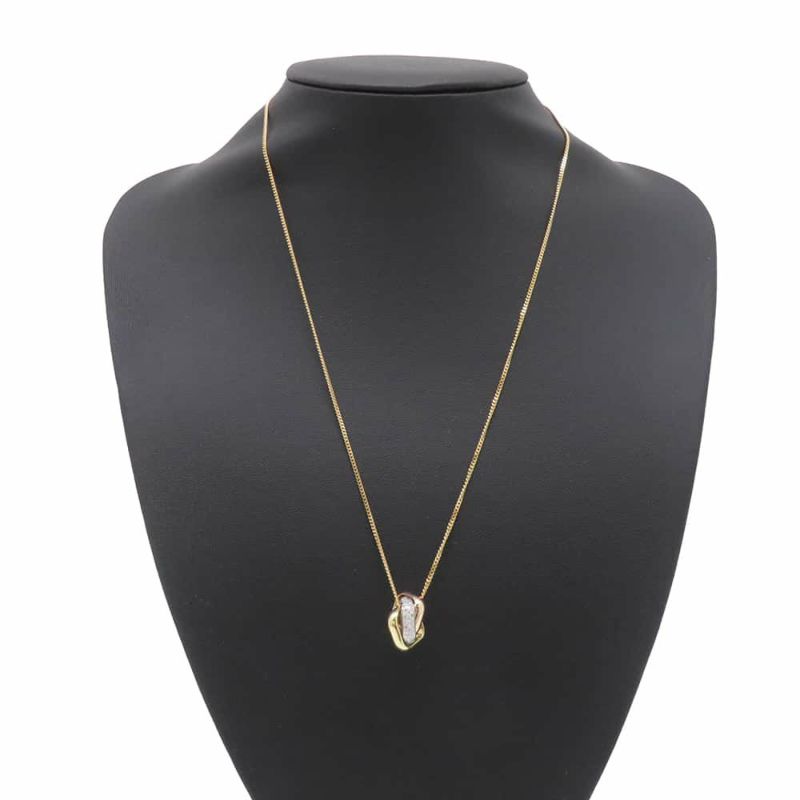 カルティエ ネックレス トリニティ クッション ペンダント セミパヴェ ダイヤ 54P 計0.39ct K18YG/K18PG/K18WG Cartier N7424481