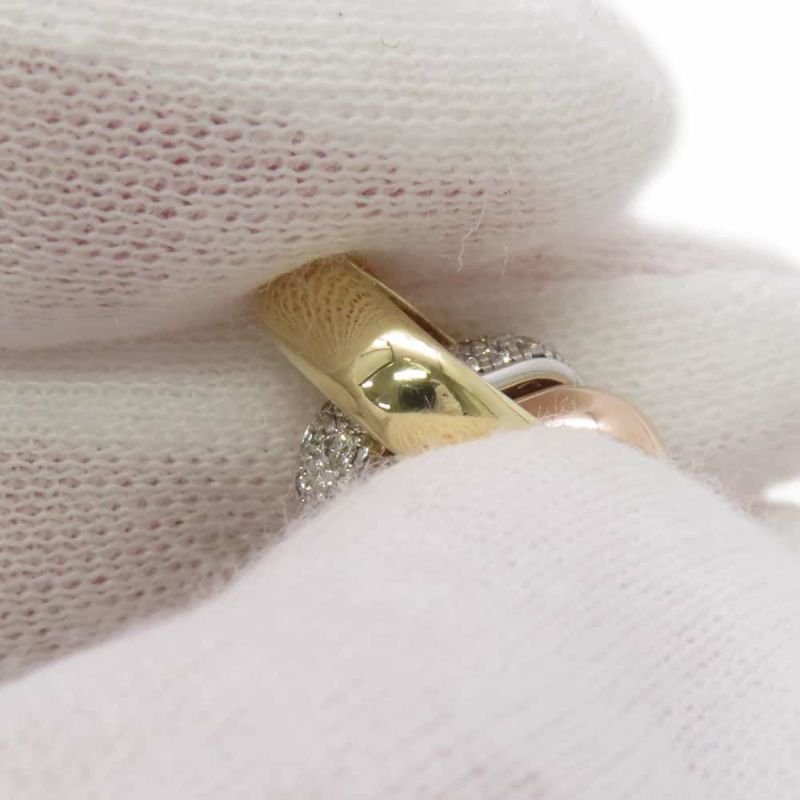 カルティエ ネックレス トリニティ クッション ペンダント セミパヴェ ダイヤ 54P 計0.39ct K18YG/K18PG/K18WG Cartier N7424481