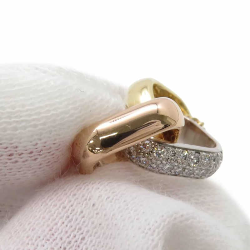 カルティエ ネックレス トリニティ クッション ペンダント セミパヴェ ダイヤ 54P 計0.39ct K18YG/K18PG/K18WG Cartier N7424481