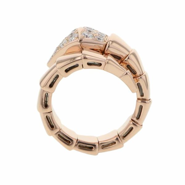 ブルガリ リング セルペンティ ヴァイパー リング ダイヤモンド 0.53ct K18PGピンクゴールド サイズS 345206 BVLGARI 指輪
