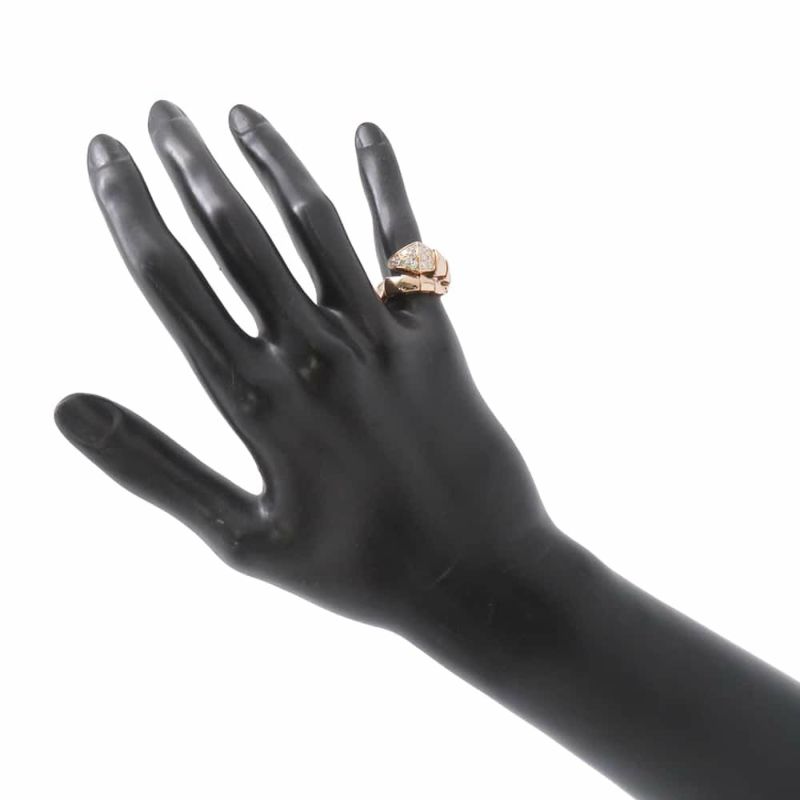 ブルガリ リング セルペンティ ヴァイパー リング ダイヤモンド 0.53ct K18PGピンクゴールド サイズS 345206 BVLGARI 指輪