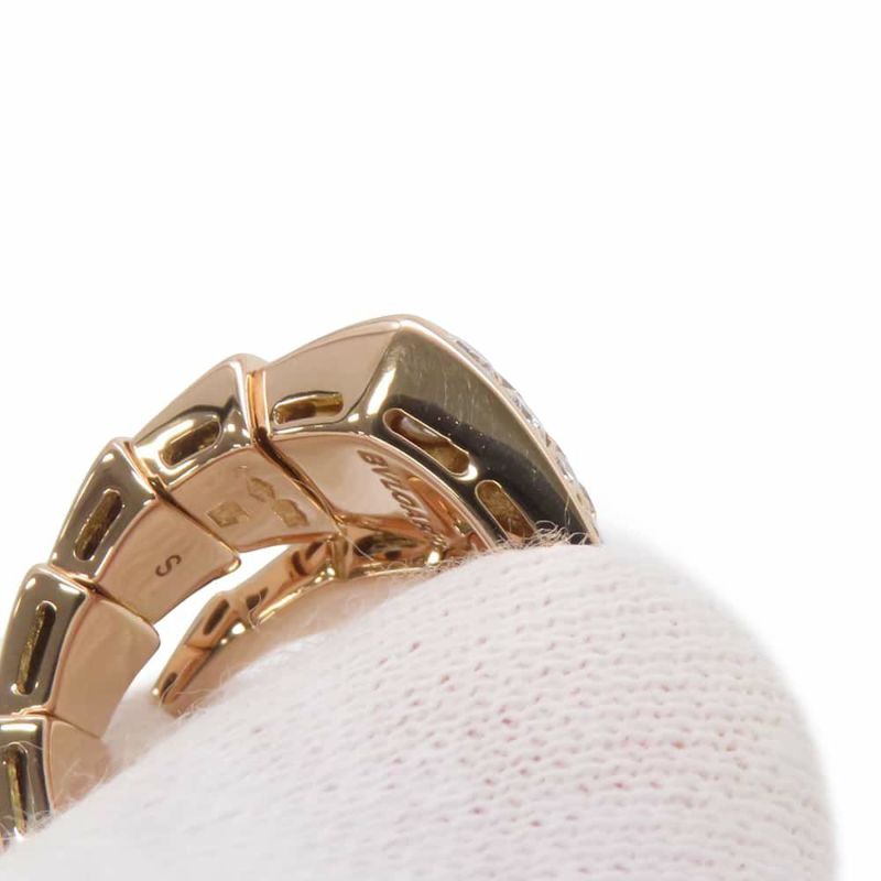 ブルガリ リング セルペンティ ヴァイパー リング ダイヤモンド 0.53ct K18PGピンクゴールド サイズS 345206 BVLGARI 指輪