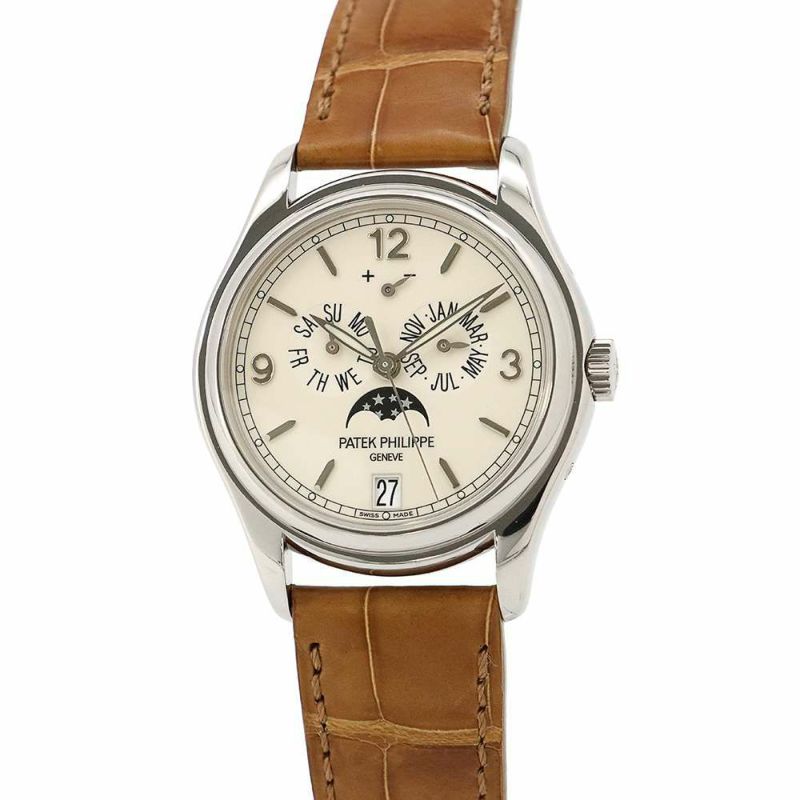 パテックフィリップ コンプリケーション アニュアルカレンダー ムーンフェイズ PATEK PHILIPPE アイボリー文字盤