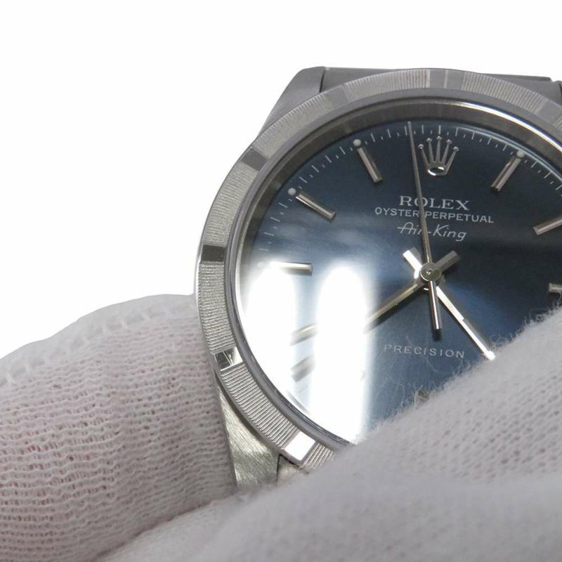 ロレックス エアキング A番 14010 ROLEX 腕時計 ブルー文字盤