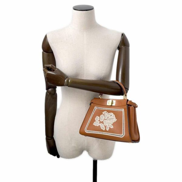 フェンディ ハンドバッグ ミニ ピーカブー レザー 8BN244 FENDI バッグ 2wayショルダーバッグ