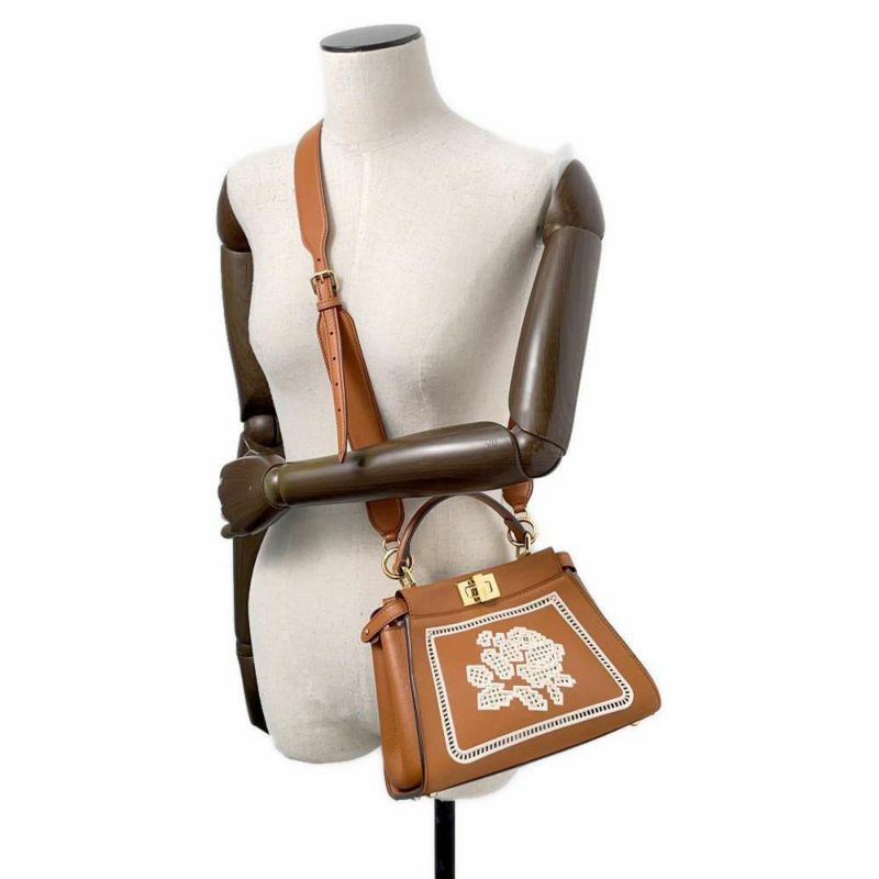 フェンディ ハンドバッグ ミニ ピーカブー レザー 8BN244 FENDI バッグ 2wayショルダーバッグ