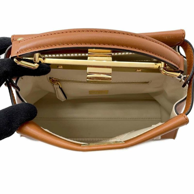 フェンディ ハンドバッグ ミニ ピーカブー レザー 8BN244 FENDI バッグ 2wayショルダーバッグ