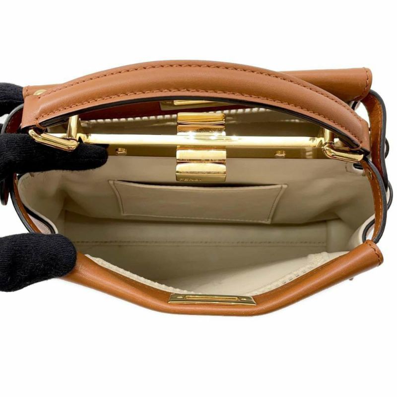フェンディ ハンドバッグ ミニ ピーカブー レザー 8BN244 FENDI バッグ 2wayショルダーバッグ