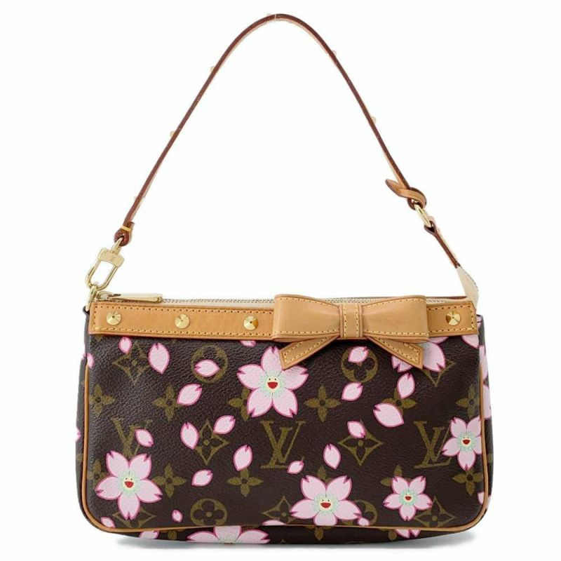 ルイヴィトン ハンドバッグ モノグラム チェリーブロッサム ポシェット・アクセソワール M92006  ポーチ 村上隆