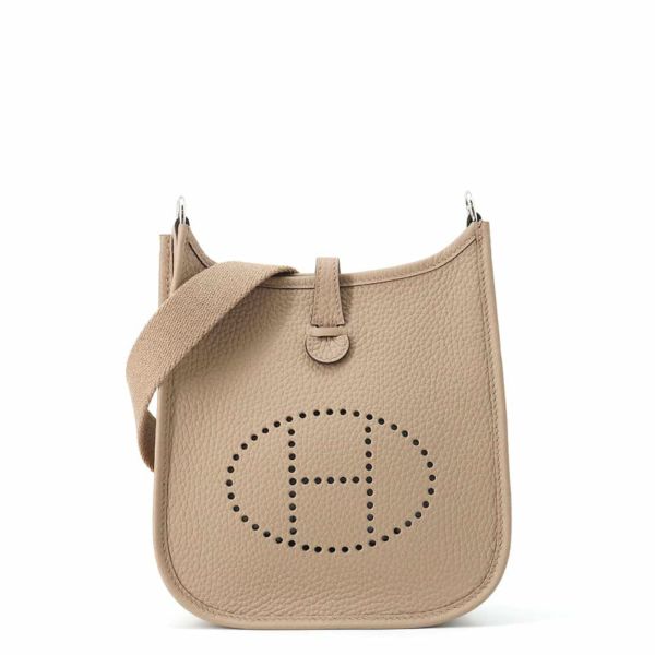 エルメス ショルダーバッグ エブリンTPM ベージュマルファ/シルバー金具 トリヨンクレマンス W刻印 HERMES Evelyne